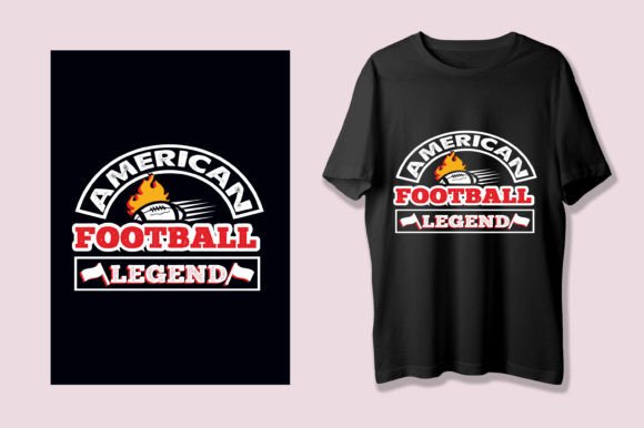 American Football Legend Graphics for T-Shirt Designs