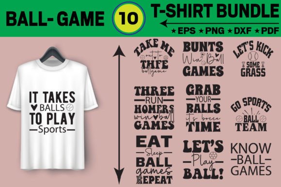 Ball Game Graphics for T-Shirt Designs