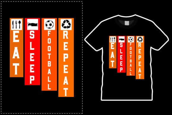 Football T-Shirt Design Vector Graphic for Print Templates