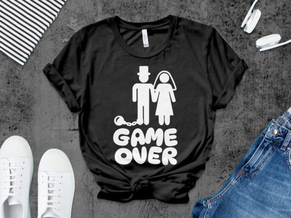 Game Over Wedding Graphics for T-Shirt Designs
