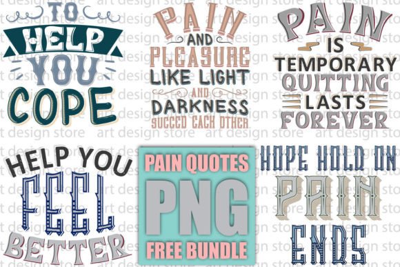 Graphics Review: Free PNG Pain Quotes SVG Design Bundle