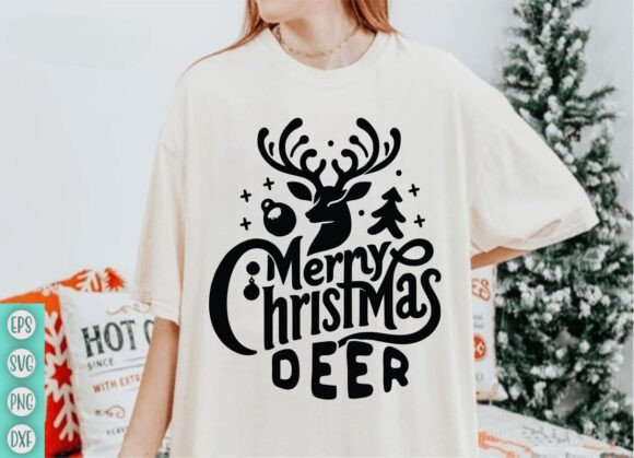 Merry Christmas Deer SVG: Premium Graphics & Freebies